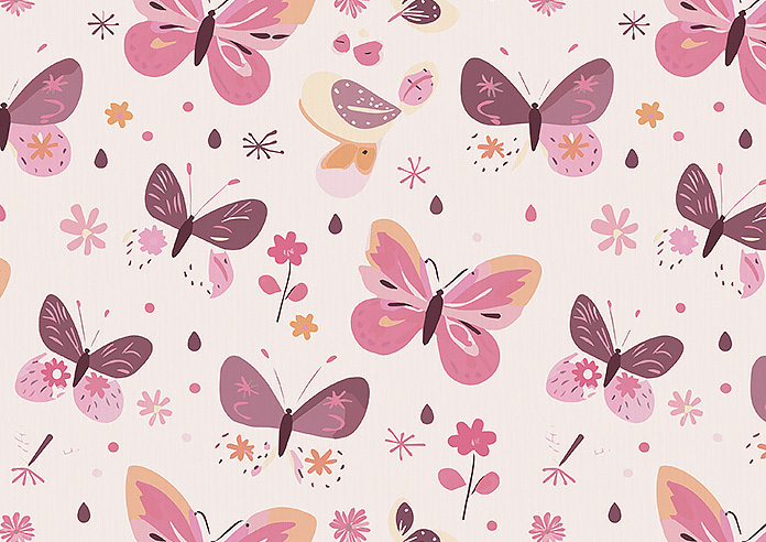 Butterfly Garden, Precious Pinks - Roman Blind - Image 7